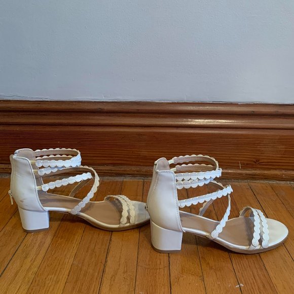 Strappy White Heels/Sandals - Picture 1 of 2